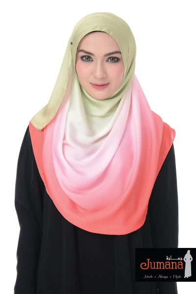 Shawl Rainbow - Olive Peach