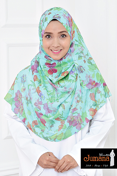 Shawl Spring Garden - Turqoise Green