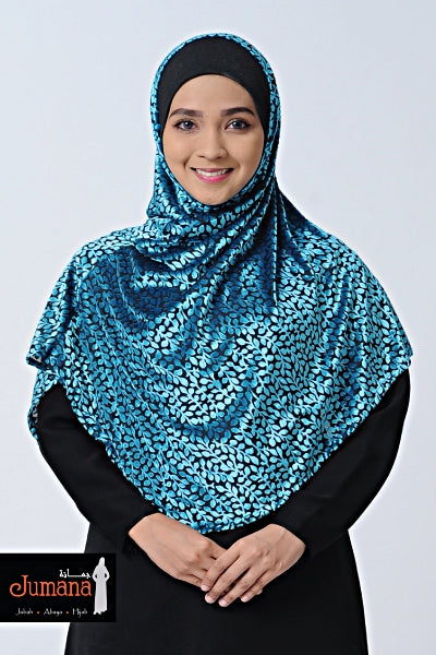 Tudung Syria Velvet Turqoise