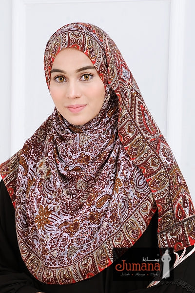 Shawl ALHAMBRA - Brick Brown