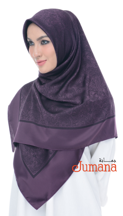 Square Hijab - Rosa Emboss 3