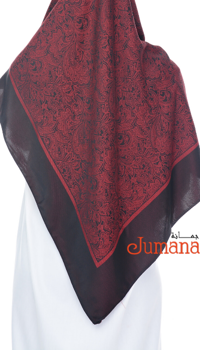 Square Hijab - Rosa Emboss 2