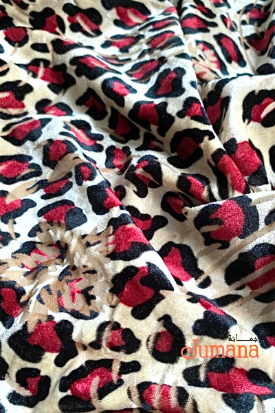 Tudung Syria Velvet Leopard
