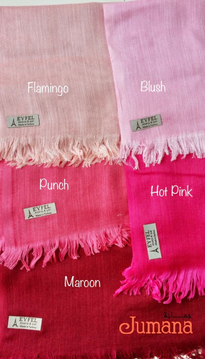 SHAWL Cotton Linen Turkish - shades of red