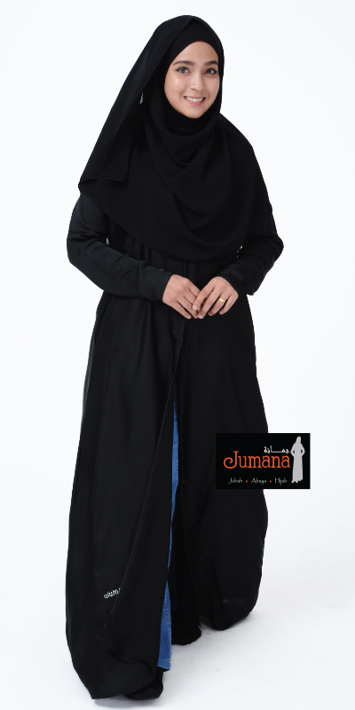 Plain Black Silky Cardigan