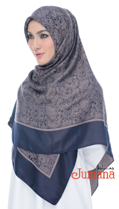 Square Hijab - Rosa Emboss 1