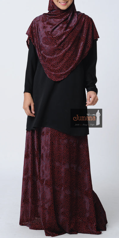 Velvet Skirt - Red