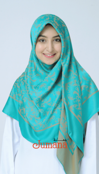 Square Hijab - RP Classic Turquoise Green